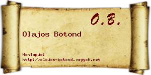 Olajos Botond névjegykártya