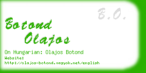 botond olajos business card